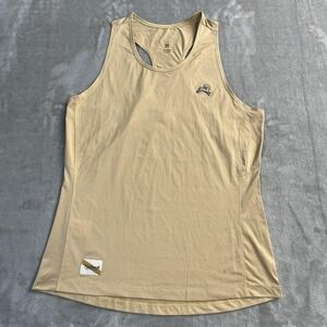 Tracksmith Tank Top Womens Medium Beige Mesh Lightweight Racerback Running
